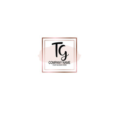 Letter TG Beautiful handwriting logo