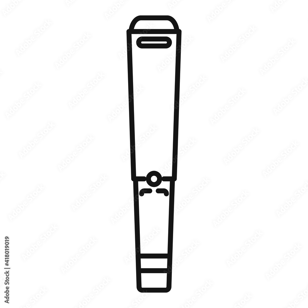 Poster metal detector stick icon. outline metal detector stick vector icon for web design isolated on white
