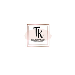 Letter TK Beautiful handwriting logo