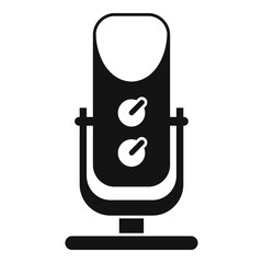 Radio microphone icon. Simple illustration of radio microphone vector icon for web design isolated on white background