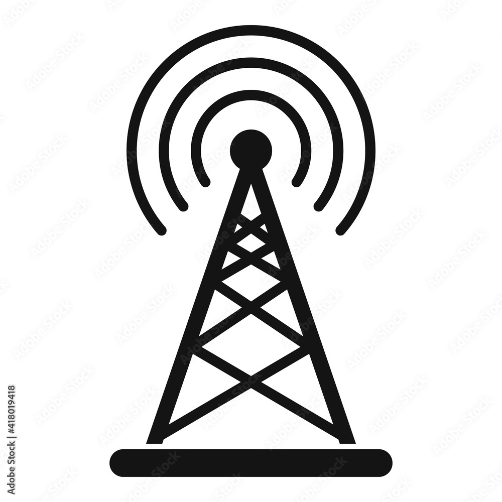 Poster radio tower icon. simple illustration of radio tower vector icon for web design isolated on white ba