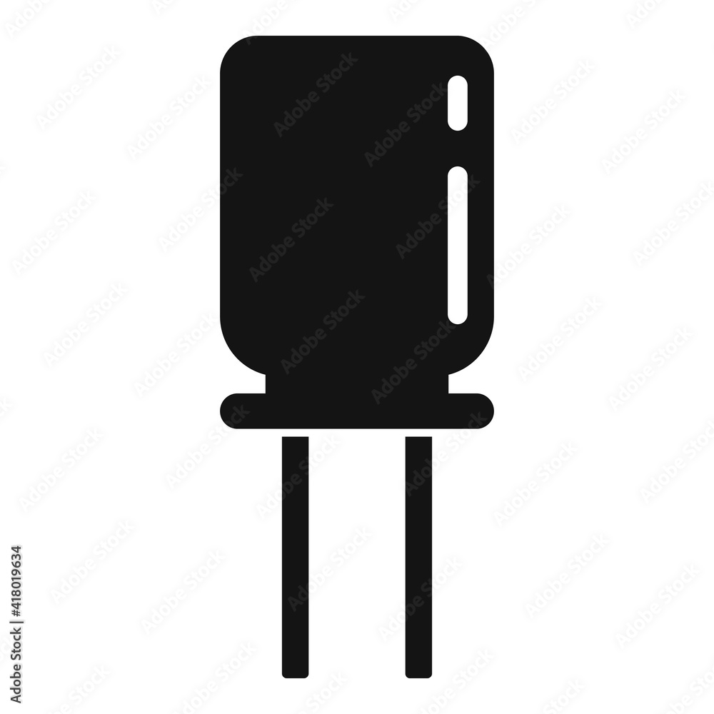 Poster radio capacitor icon. simple illustration of radio capacitor vector icon for web design isolated on 