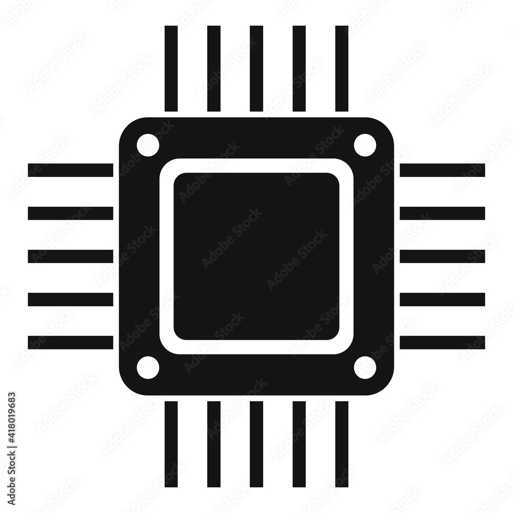 Poster radio processor icon. simple illustration of radio processor vector icon for web design isolated on 