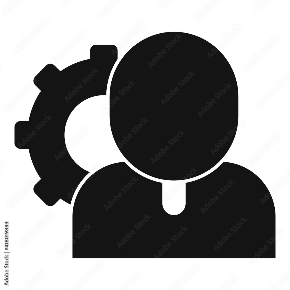 Poster radio engineer icon. simple illustration of radio engineer vector icon for web design isolated on wh