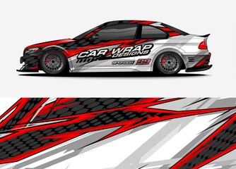 car wrap design. simple lines with abstract background vector concept for vehicle vinyl wrap and automotive decal livery
