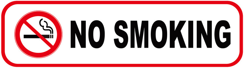 A sign that  says : NO SMOKING
