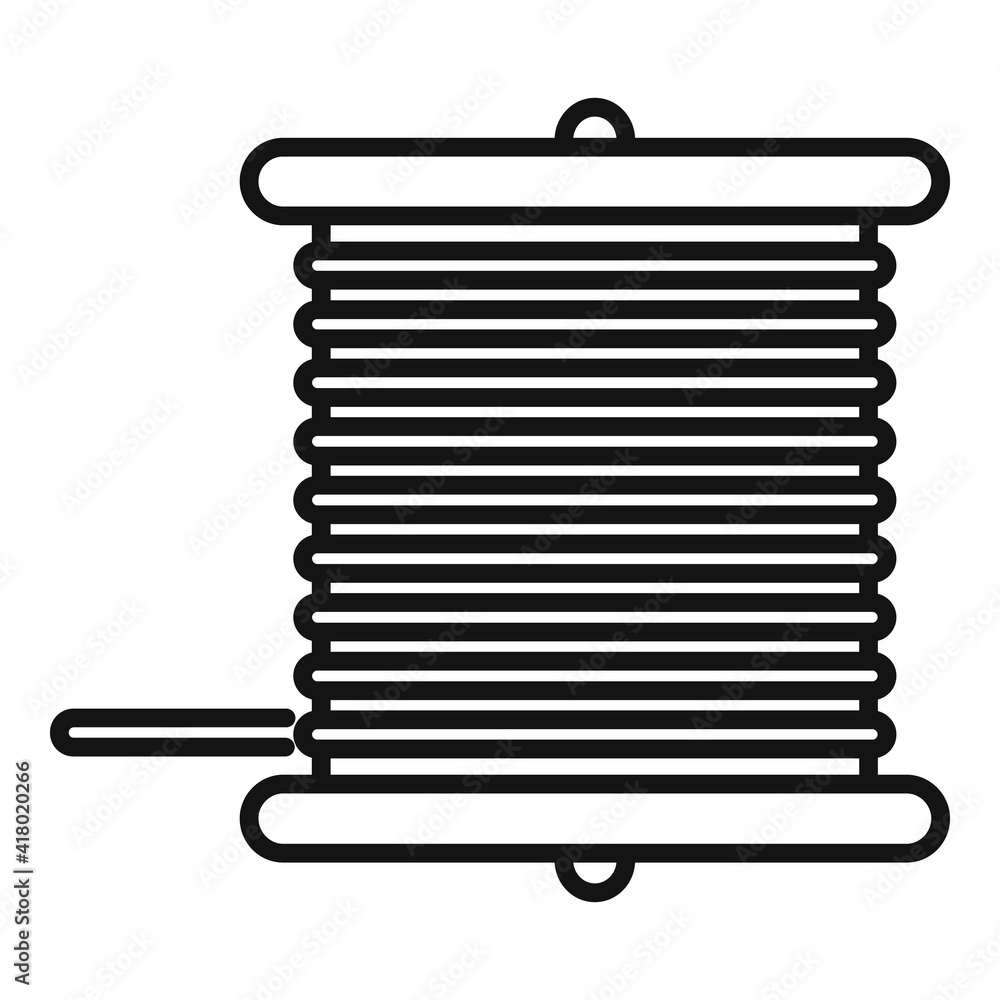 Aufkleber radio wire bobine icon. outline radio wire bobine vector icon for web design isolated on white backg