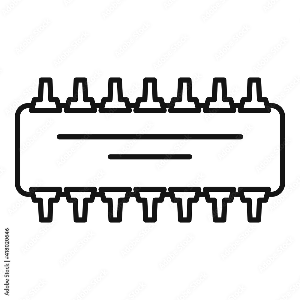 Poster radio amplifier icon. outline radio amplifier vector icon for web design isolated on white backgroun