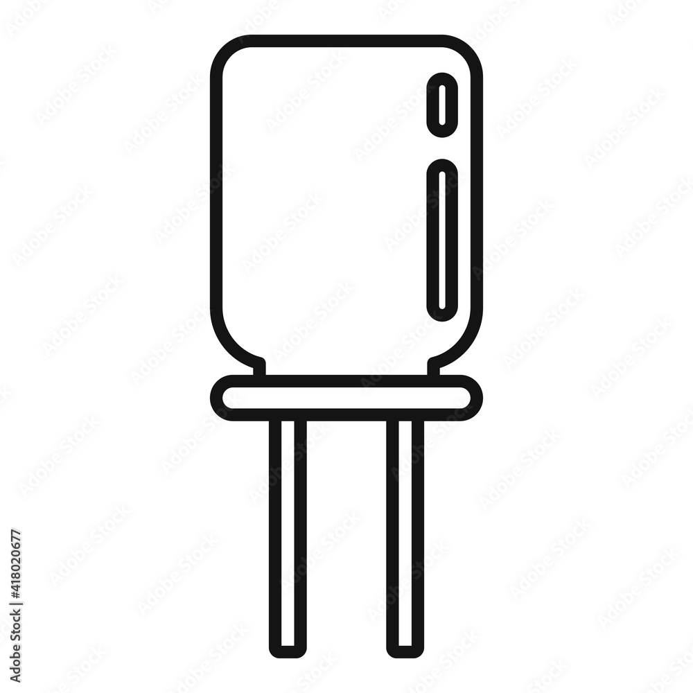 Poster radio capacitor icon. outline radio capacitor vector icon for web design isolated on white backgroun