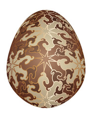 Dark and white chocolate egg.