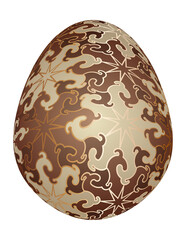 Dark and white chocolate egg.