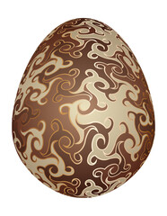 Dark and white chocolate egg.