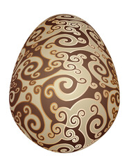 Dark and white chocolate egg.