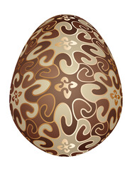 Dark and white chocolate egg.