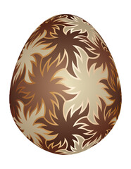 Dark and white chocolate egg.