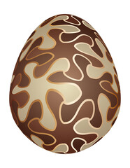 Dark and white chocolate egg.