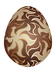Dark and white chocolate egg.