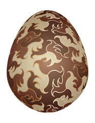 Dark and white chocolate egg.