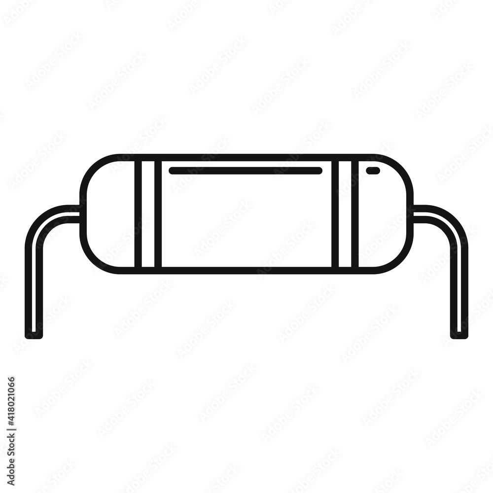 Poster electric radio transistor icon. outline electric radio transistor vector icon for web design isolate