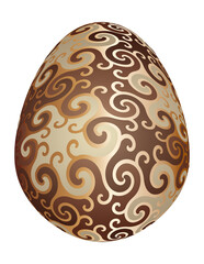 Dark and white chocolate egg.