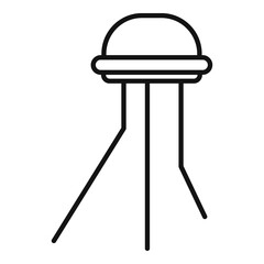 Digital radio led icon. Outline digital radio led vector icon for web design isolated on white background