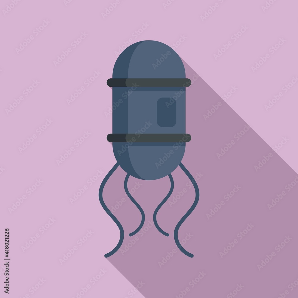 Poster nanotechnology scientist icon. flat illustration of nanotechnology scientist vector icon for web des