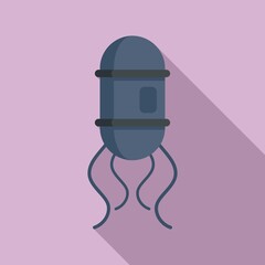 Nanotechnology scientist icon. Flat illustration of nanotechnology scientist vector icon for web design