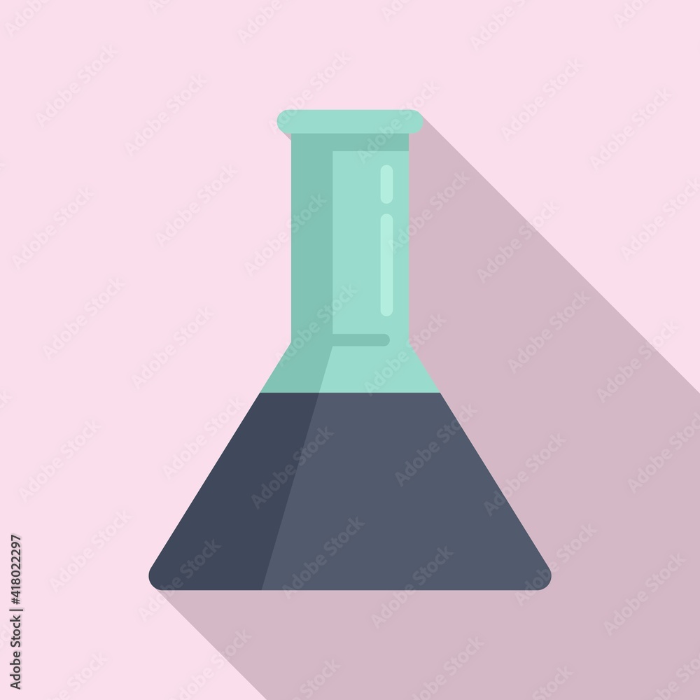 Poster nanotechnology full flask icon. flat illustration of nanotechnology full flask vector icon for web d