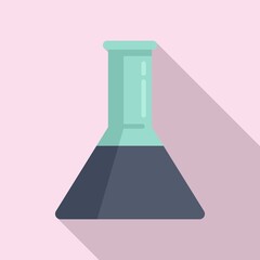 Nanotechnology full flask icon. Flat illustration of nanotechnology full flask vector icon for web design