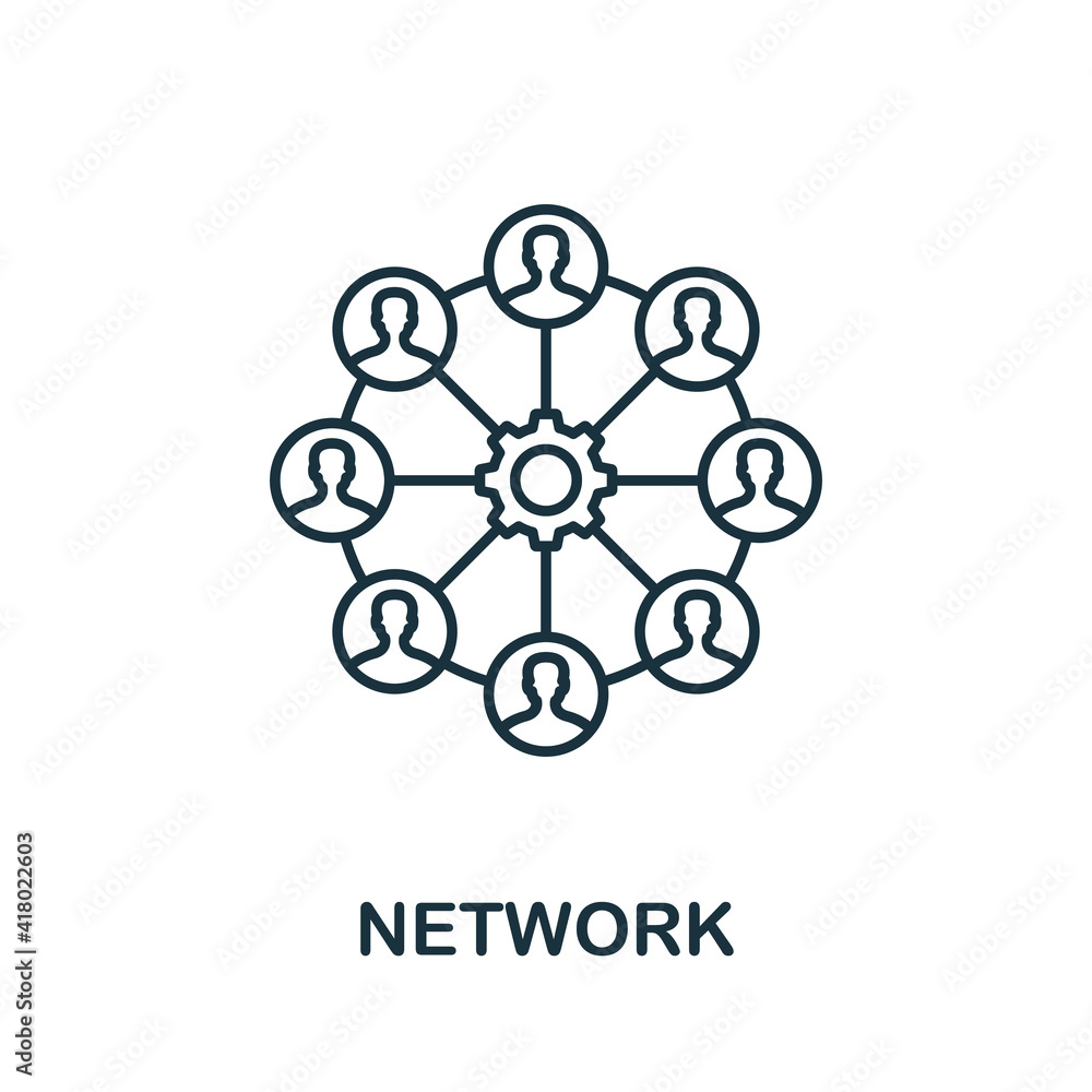 Poster network vector icon symbol. creative sign from seo and development icons collection. filled flat net