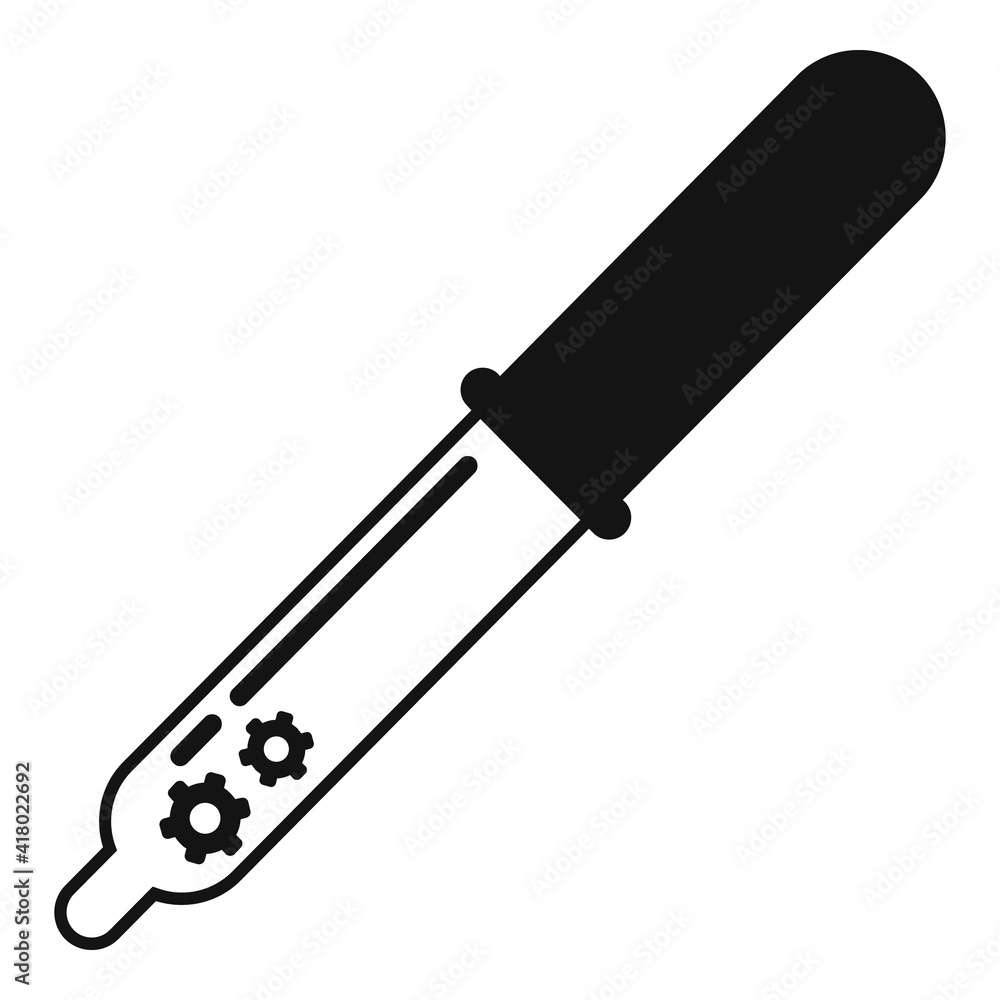 Poster nanotechnology pipette icon. simple illustration of nanotechnology pipette vector icon for web desig