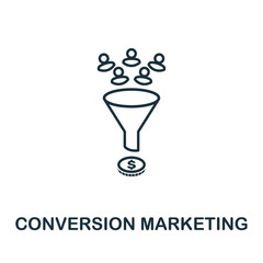 Conversion Marketing vector icon symbol. Creative sign from seo and development icons collection. Filled flat Conversion Marketing icon for computer and mobile