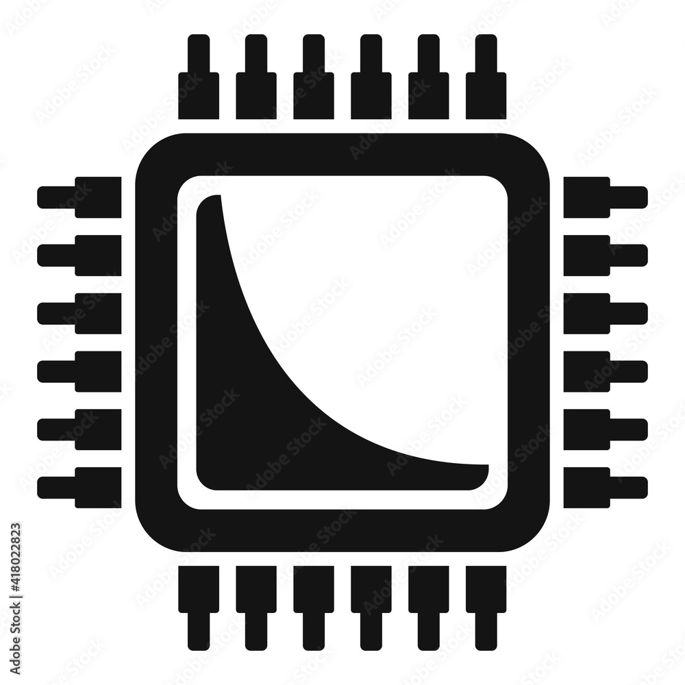 Poster nano processor icon. simple illustration of nano processor vector icon for web design isolated on wh