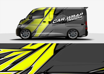 car wrap design. simple lines with abstract background vector concept for vehicle vinyl wrap and automotive decal livery
