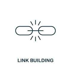 Link Building vector icon symbol. Creative sign from seo and development icons collection. Filled flat Link Building icon for computer and mobile