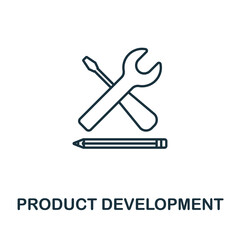 Product Development vector icon symbol. Creative sign from seo and development icons collection. Filled flat Product Development icon for computer and mobile