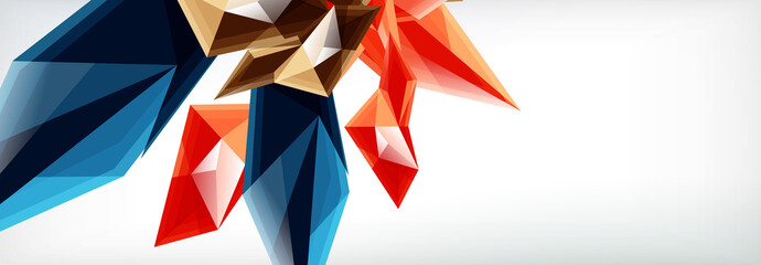 Obraz premium Vector 3d triangles and pyramids abstract background for business or technology presentations, internet posters or web brochure covers
