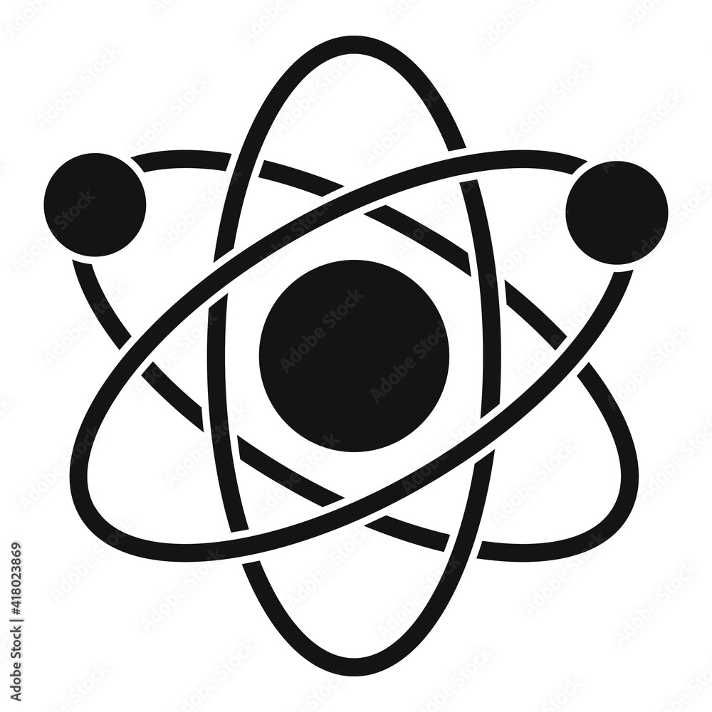 Aufkleber nanotechnology atom icon. simple illustration of nanotechnology atom vector icon for web design isol