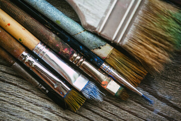 Fototapeta premium abstract oil paint texture on canvas, background