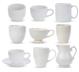 ceramic cup isolated on white background.