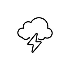 Thunderstorm icon in vector. Logotype