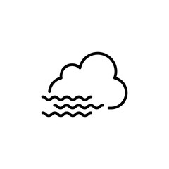 Foggy icon in vector. Logotype