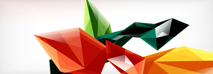 Vector 3d triangles and pyramids abstract background for business or technology presentations, internet posters or web brochure covers