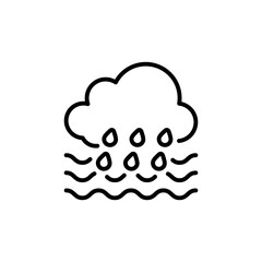 Flood icon in vector. Logotype