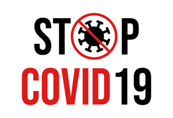 Stop covid19 sign, coronavirus