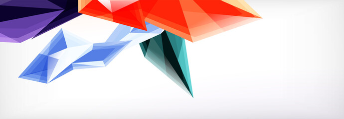 Vector 3d triangles and pyramids abstract background for business or technology presentations, internet posters or web brochure covers