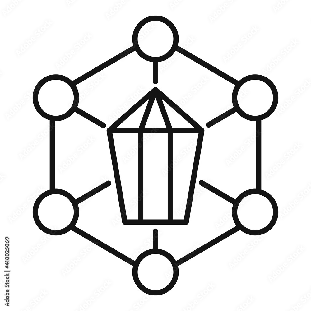 Poster nanotechnology structure icon. outline nanotechnology structure vector icon for web design isolated 
