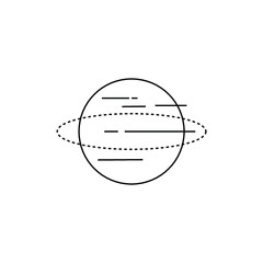 Saturn Line ring.Space moon star astronomy Planet eclipse abstract sun dark abstrak, vector, symbol, logo, icon, sign, Illustration Minimalist.