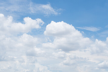 White cloud on the blue sky background 