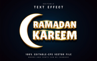 Ramadan kareem gold text effect